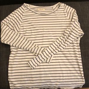 madewell black white stripe long sleeve size xs